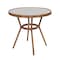Flash Furniture Lourdes French Bistro 31.5in. Table, Black and White PE Rattan, Glass Top w/4 Stack Chairs SDA-AD641012-80-4002S-BKWH-NAT-GG - alternate 8